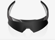 100% Aerocraft Sunglasses, Matte Black Frame - Black Mirror Lens