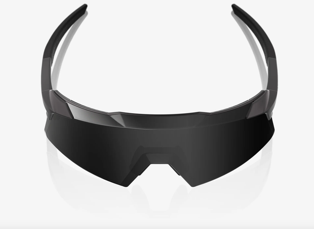 100% Aerocraft Sunglasses, Matte Black Frame - Black Mirror Lens