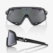 100% Glendale Soft Tact Black Sunglasses, Smoke Lens