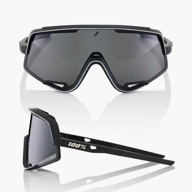 100% Glendale Soft Tact Black Sunglasses, Smoke Lens