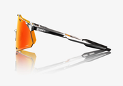 100% Hypercraft Black Chrome Sunglasses, Hiper Red Mirror Lens