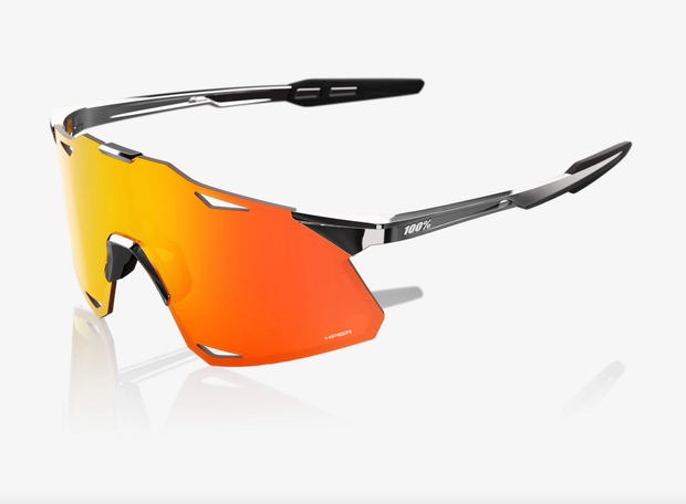 100% Hypercraft Black Chrome Sunglasses, Hiper Red Mirror Lens