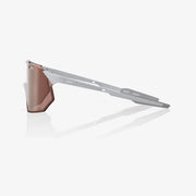 100% Hypercraft SQ Matte Stone Grey Sunglasses, HiPER Crimson Silver Lens