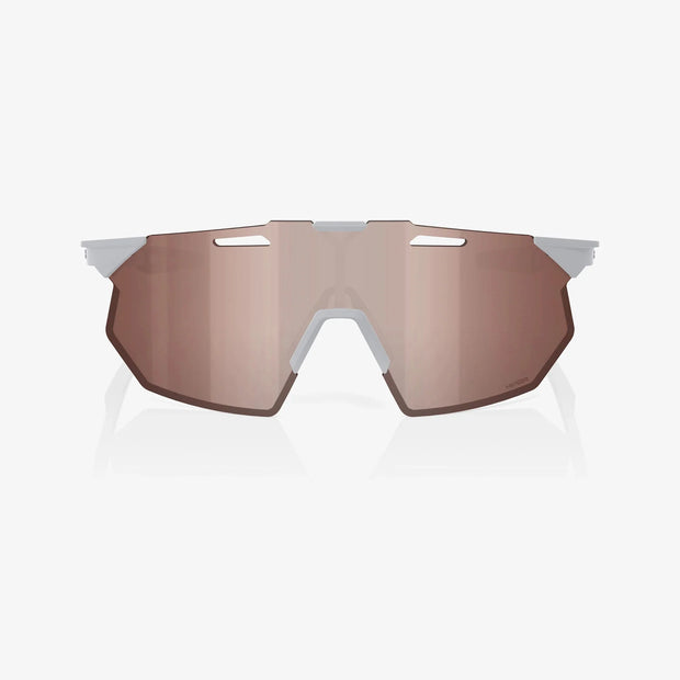 100% Hypercraft SQ Matte Stone Grey Sunglasses, HiPER Crimson Silver Lens