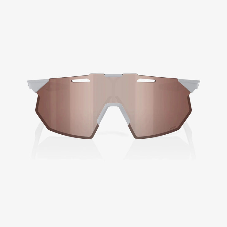 100% Hypercraft SQ Matte Stone Grey Sunglasses, HiPER Crimson Silver Lens