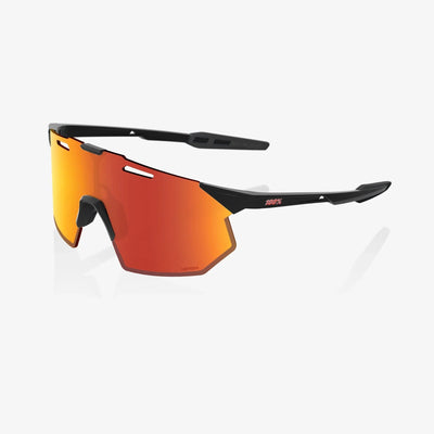 100% Hypercraft SQ Soft Tact Black Sunglasses, HiPER Red Multilayer Mirror Lens