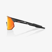 100% Hypercraft SQ Soft Tact Black Sunglasses, HiPER Red Multilayer Mirror Lens