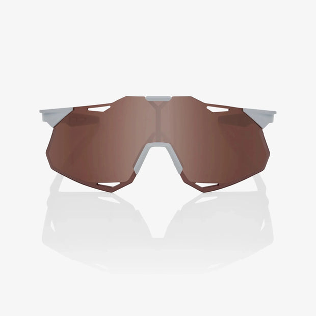 100% Hypercraft XS Matte Stone Grey Sunglasses, HiPER Crimson Silver Lens