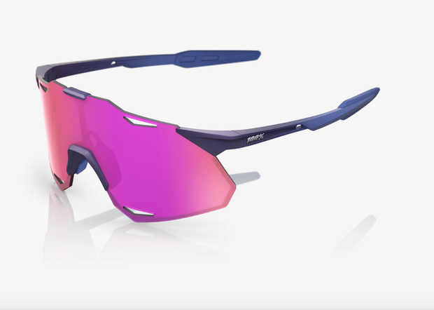 100% Hypercraft XS Satin Storm Metallic Sunglasses, Purple Mirror Lens