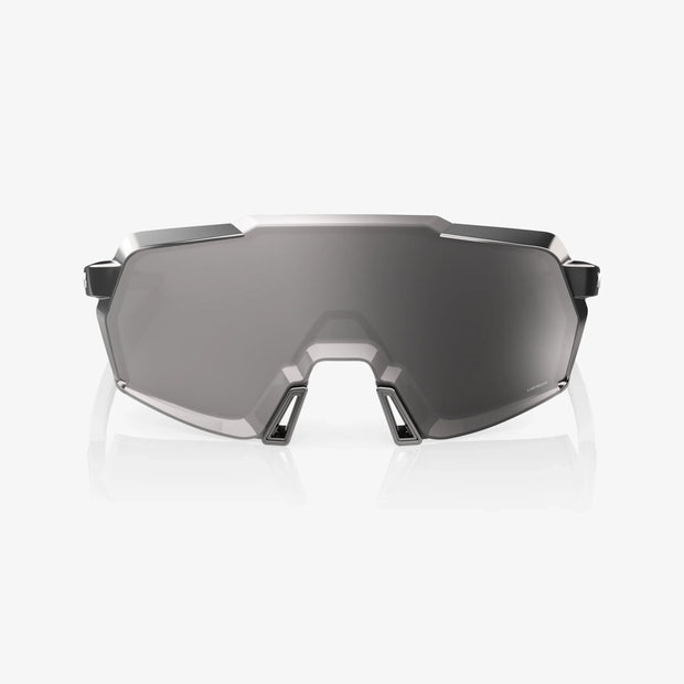 100% Korbin Sunglasses, Gloss Black Chrome HiPER Silver Chrome Mirror Lens