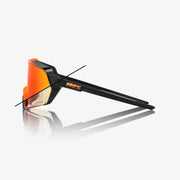 100% Korbin Sunglasses, Gloss Metallic Black frame - Orange Flash Mirror Photochromic Lens