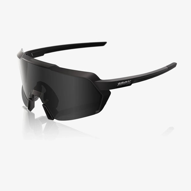 100% Korbin Sunglasses Matte Black Gloss Black, Black Mirror Lens