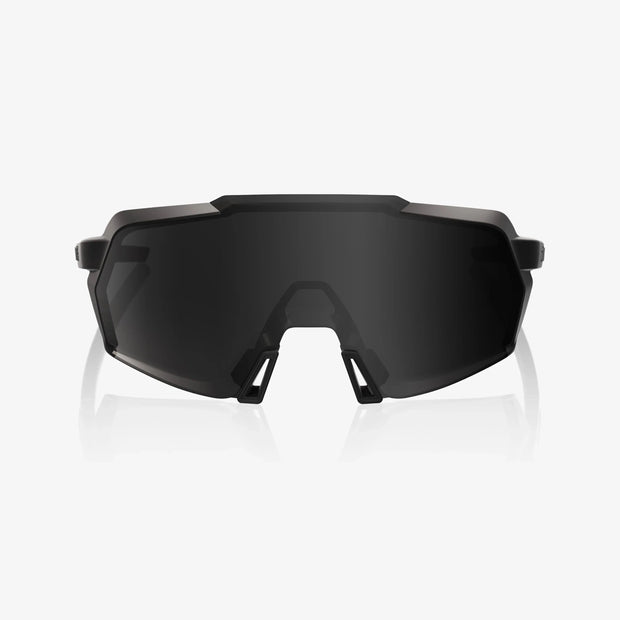 100% Korbin Sunglasses Matte Black Gloss Black, Black Mirror Lens