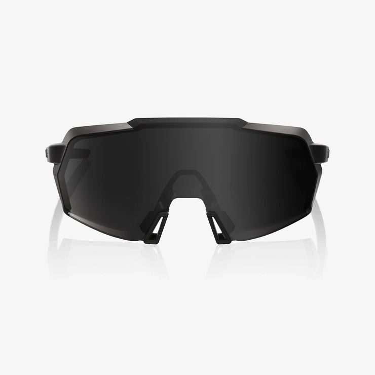 100% Korbin Sunglasses Matte Black Gloss Black, Black Mirror Lens