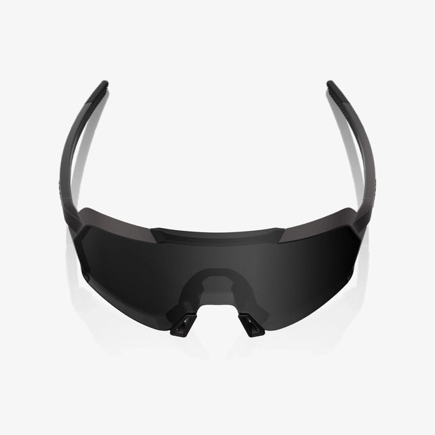 100% Korbin Sunglasses Matte Black Gloss Black, Black Mirror Lens
