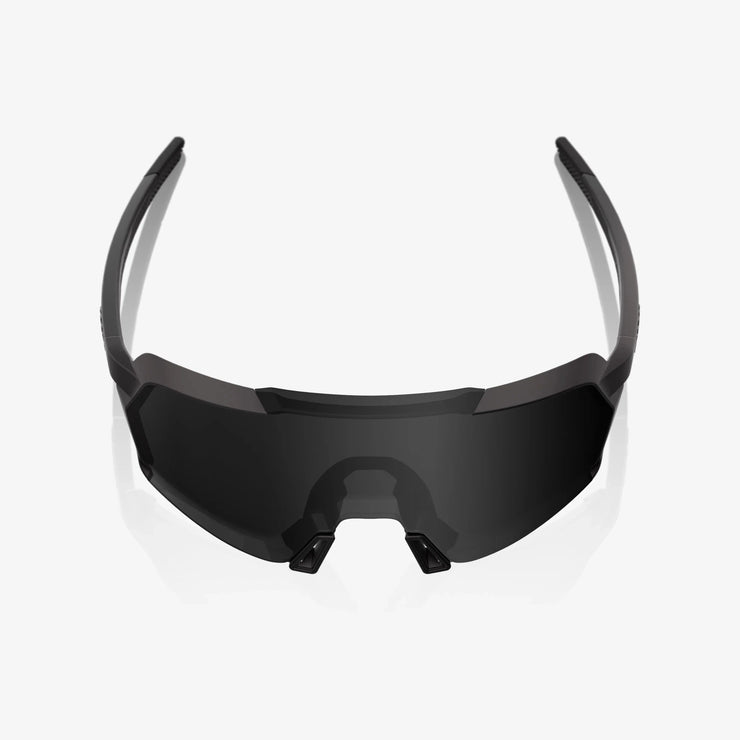 100% Korbin Sunglasses Matte Black Gloss Black, Black Mirror Lens