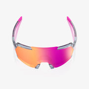 100% Korbin Sunglasses, Polished Translucent Grey Purple Multilayer Mirror Lens
