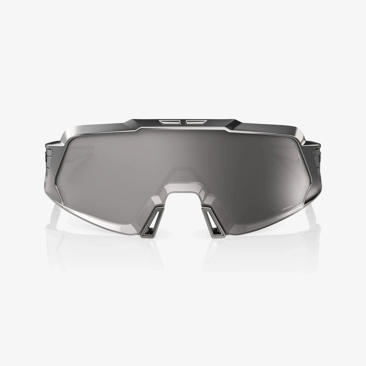 100% Korbin X Sunglasses, Gloss Black Chrome, HiPER Silver Chrome Lens