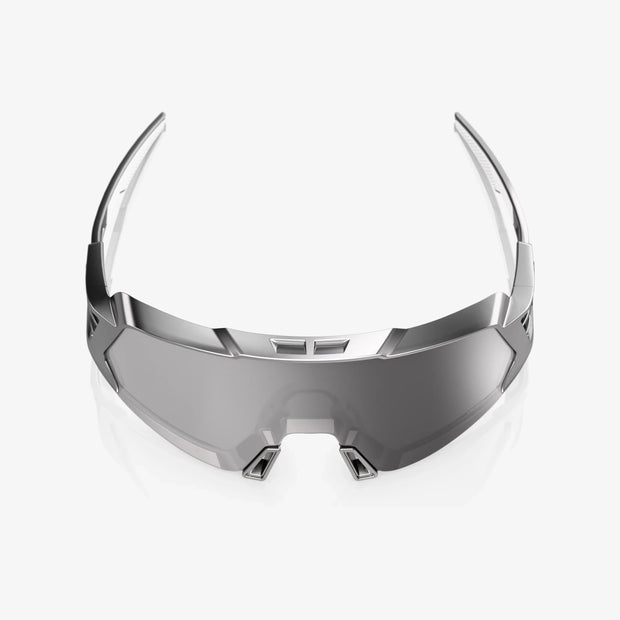 100% Korbin X Sunglasses, Gloss Black Chrome, HiPER Silver Chrome Lens