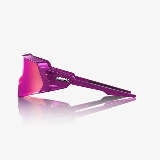 100% Korbin X Sunglasses, Gloss Purple Chrome, Purple Multilayer Mirror Lens