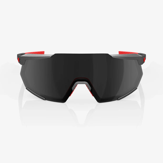 100% Racetrap 3.0 Matte Gunmetal Sunglasses, Black Mirror Lens