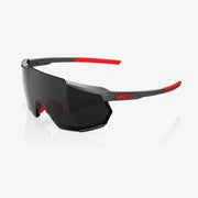 100% Racetrap 3.0 Matte Gunmetal Sunglasses, Black Mirror Lens
