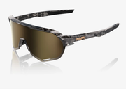 100% S2 Gloss Black Havana Sunglasses - Soft Gold Mirror Lens