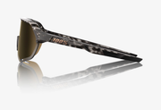 100% S2 Gloss Black Havana Sunglasses - Soft Gold Mirror Lens