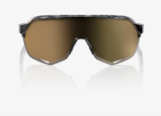 100% S2 Gloss Black Havana Sunglasses - Soft Gold Mirror Lens