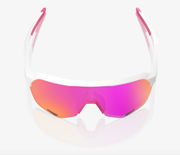 100% S2 Matte White Pink Sunglasses - HiPER Vital Pink Mirror Lens