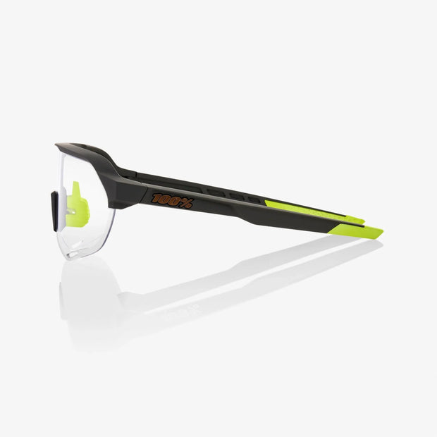 100% S2 Soft Tact Cool Grey Sunglasses, Photochromic Lens