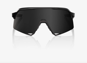 100% S3 Matte Black Gloss Black Sunglasses - Black Mirror Lens