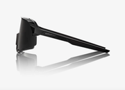 100% S3 Matte Black Gloss Black Sunglasses - Black Mirror Lens