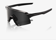 100% S3 Matte Black Gloss Black Sunglasses - Black Mirror Lens