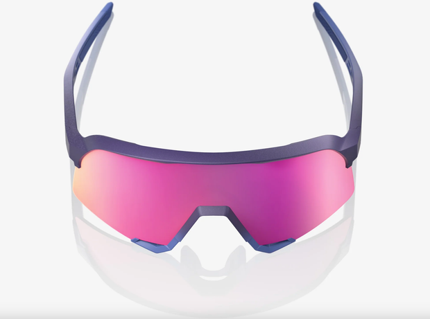 100% S3 Satin Storm Metallic Sunglasses - Purple Mirror Lens