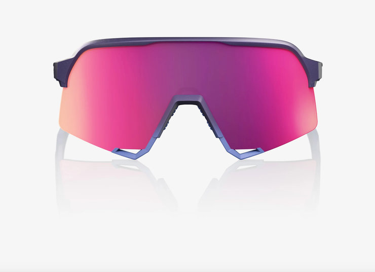 100% S3 Satin Storm Metallic Sunglasses - Purple Mirror Lens