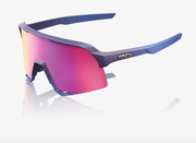 100% S3 Satin Storm Metallic Sunglasses - Purple Mirror Lens