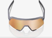 100% S3 Soft Tact Grey Sunglasses - HiPER Copper Mirror Lens