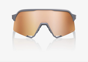 100% S3 Soft Tact Grey Sunglasses - HiPER Copper Mirror Lens