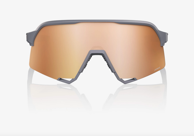 100% S3 Soft Tact Grey Sunglasses - HiPER Copper Mirror Lens