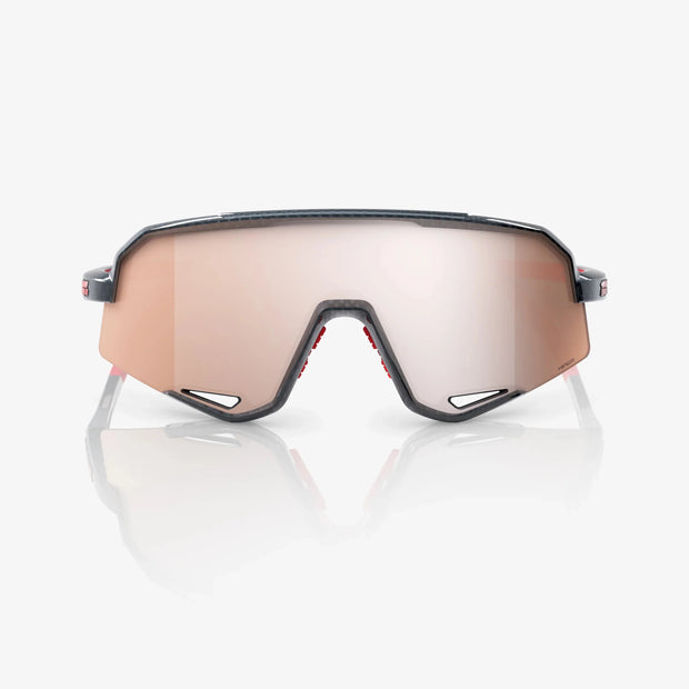 100% Slendale Gloss Carbon Fiber Sunglasses, HiPER Crimson Silver Mirror