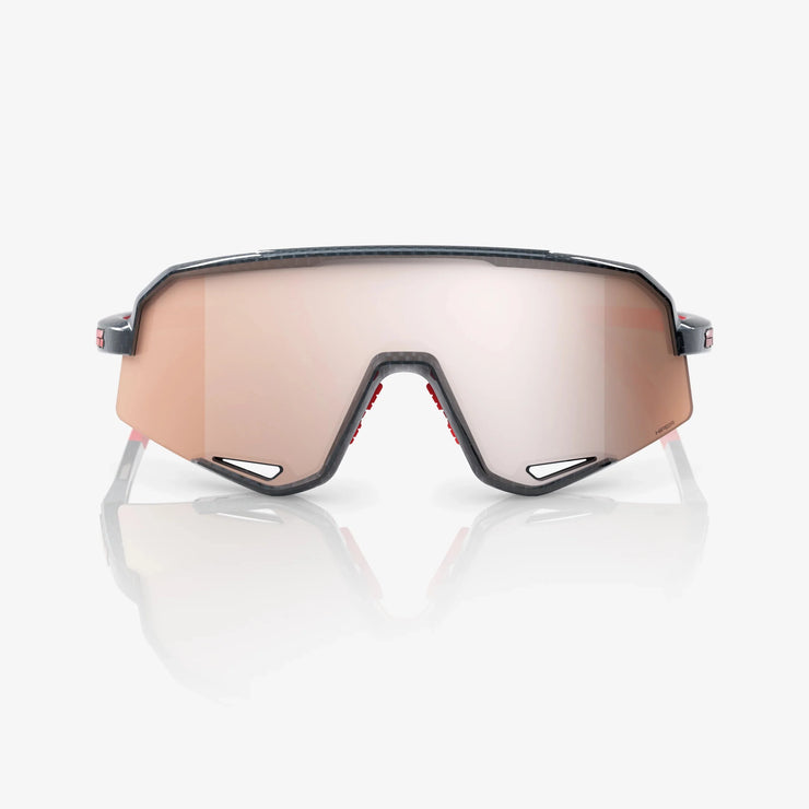 100% Slendale Gloss Carbon Fiber Sunglasses, HiPER Crimson Silver Mirror