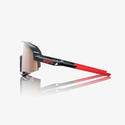 100% Slendale Gloss Carbon Fiber Sunglasses, HiPER Crimson Silver Mirror