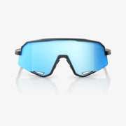 100% Slendale Matte Black Sunglasses, HiPER Blue Multilayer Mirror