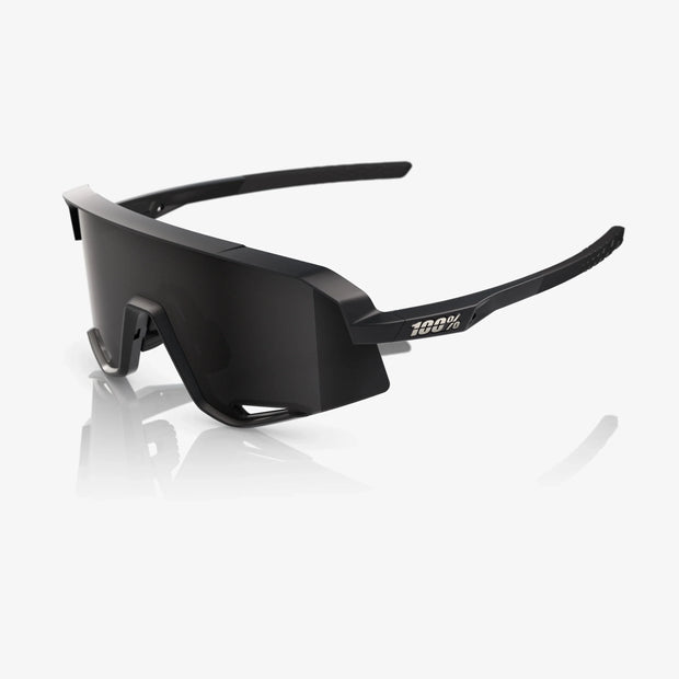 100% Slendale Matte Black Sunglasses, Smoke Lens
