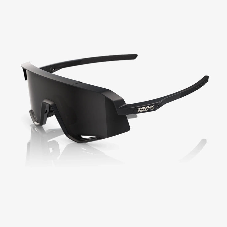 100% Slendale Matte Black Sunglasses, Smoke Lens