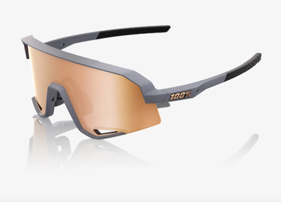 100% Slendale Soft Tact Grey Sunglasses, HiPER Copper Mirror Lens