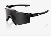 100% Speedcraft Matte Black Gloss Black Sunglasses, Black Mirror Lens