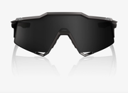 100% Speedcraft Matte Black Gloss Black Sunglasses, Black Mirror Lens