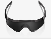 100% Speedcraft Matte Black Gloss Black Sunglasses, Black Mirror Lens